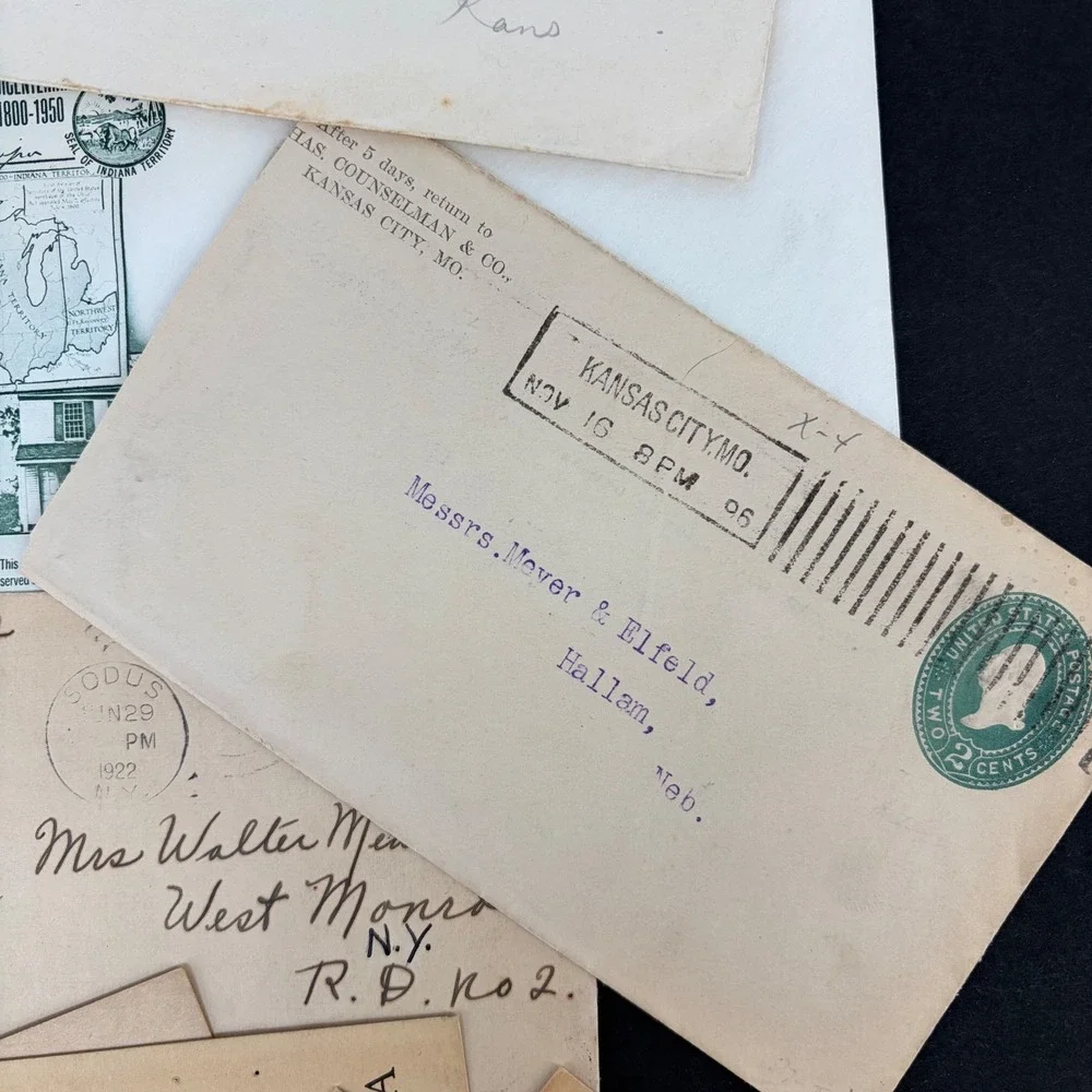 US Postal Stamp History Postmark Postcards Envelopes Antique Letters Ephemera